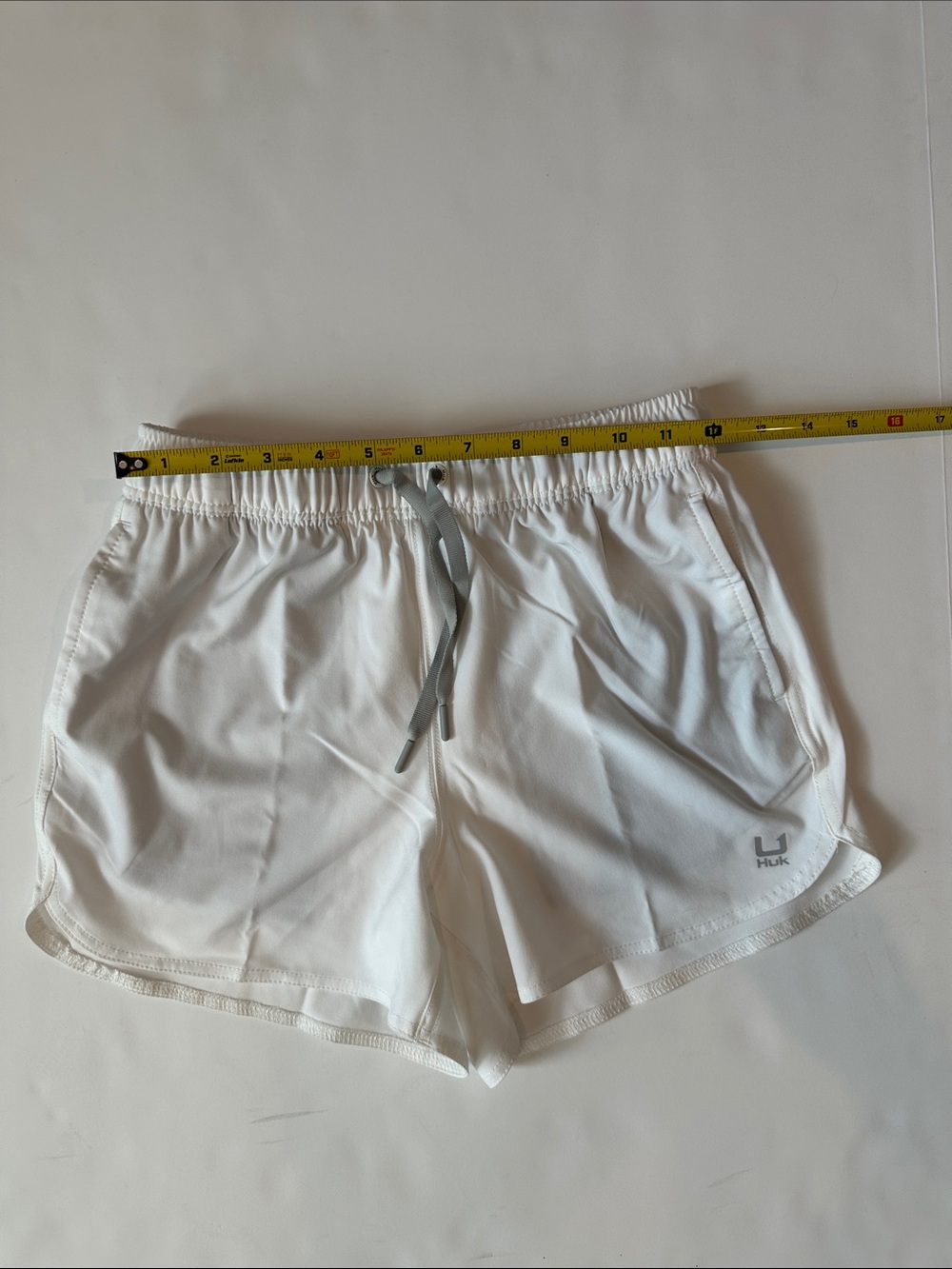 Huk White Women's Athletic Performance Shorts